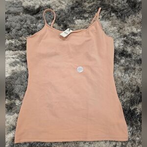 Express Light Pink Fitted Camisole Top